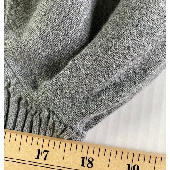 St. John’s Bay Women’s Gray Cotton Ribbed Open Front Knit Cardigan M - Office - Picture 7 of 9